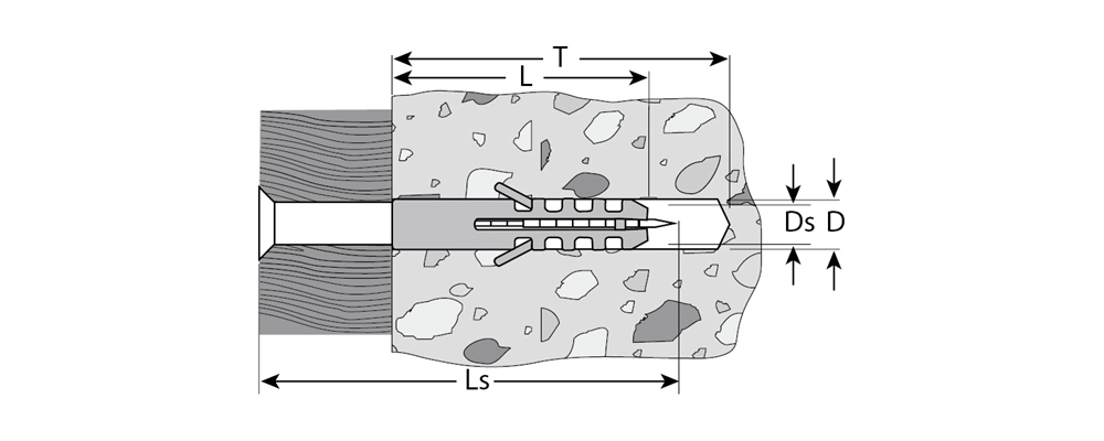 ЗУБР  ЕВРО, 5 х 25 / 3.0 х 30 мм, 15 шт, распорный дюбель с шурупом (30662-05-25) 30662-05-25