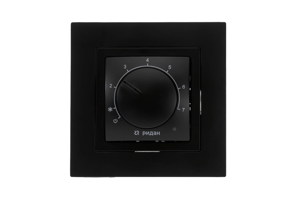 21RT0102R — Ридан Twist (Твист) терморегулятор черный IP 21, размеры 84 x 84 x 53 мм, диапазон регулирования температуры 5...42 °С 21rt0102r