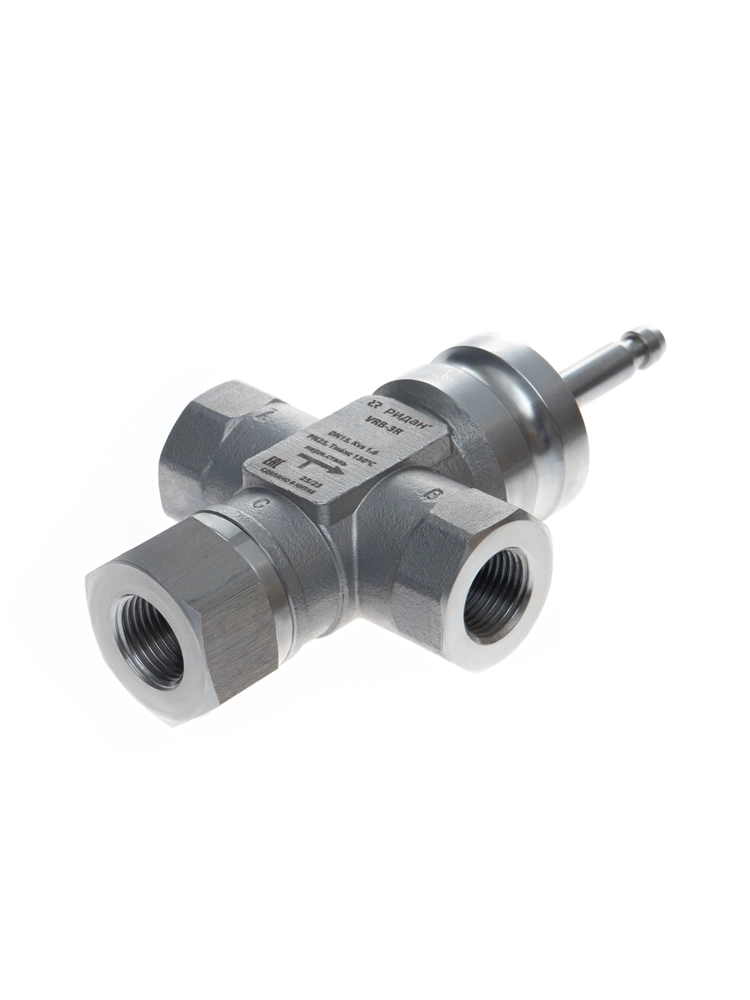 Ридан 065Z0212R — Клапан регулирующий с внутренней резьбой VRB-3R, PN25, DN15, Kvs 1,0 м³/ч, трехходовой, седельный, внутренняя резьба, нержавеющая сталь 065z0212r