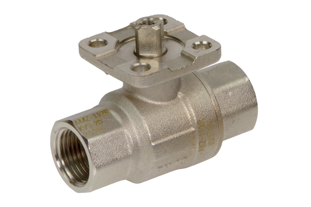 Ридан 082G5406R — Кран шаровой AMZ-112R PN40, DN15, Kvs 20, Tmax110 °C, Rp1/2, корпус CW617N, двухходовой 082g5406r