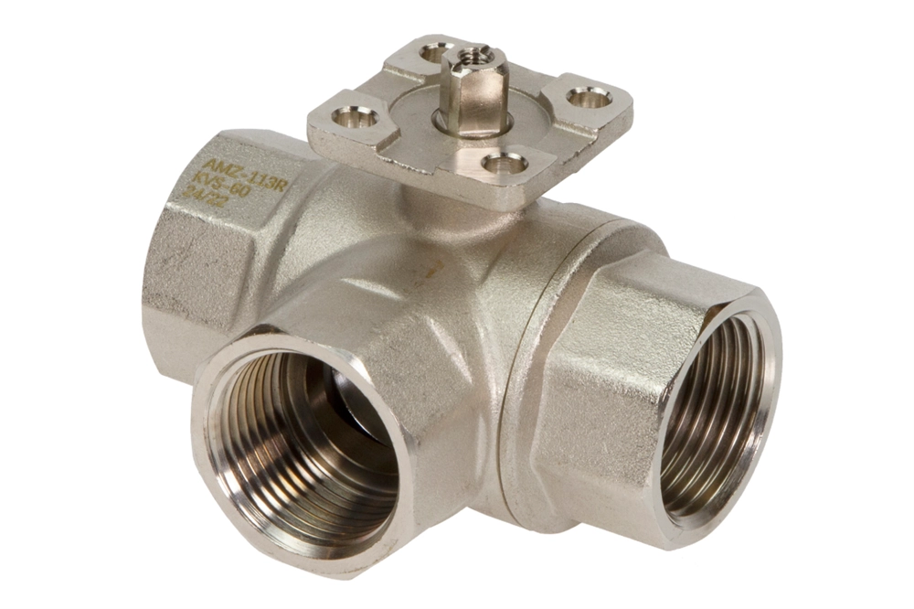 Ридан 082G5419R — Кран шаровой двухпозиционный AMZ-113R PN40, DN20, Kvs 45, Tmax110 °C, Rp3/4, корпус CW617N, трехходовой 082g5419r