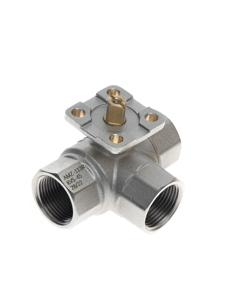 Ридан 082G5419R — Кран шаровой двухпозиционный AMZ-113R PN40, DN20, Kvs 45, Tmax110 °C, Rp3/4, корпус CW617N, трехходовой 082g5419r