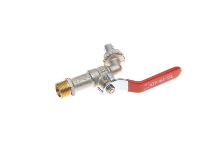 Ридан BVR-CR 065B8300RG — Кран шаровой ГОСТ спускной под шланг PN10 DN15; Т -20 ℃ ...+95 ℃; материал корпуса латунь 065b8300rg
