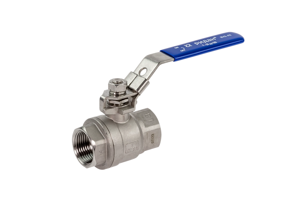 Ридан BVS-FR 082X4618R — Шаровый кран резьбовой DN65 PN63, с рукояткой, корпус — коррозионностойкая сталь, шар — коррозионностойкая сталь AISI316; уплотнение по шару R-PTFE (15% C) 082x4618r