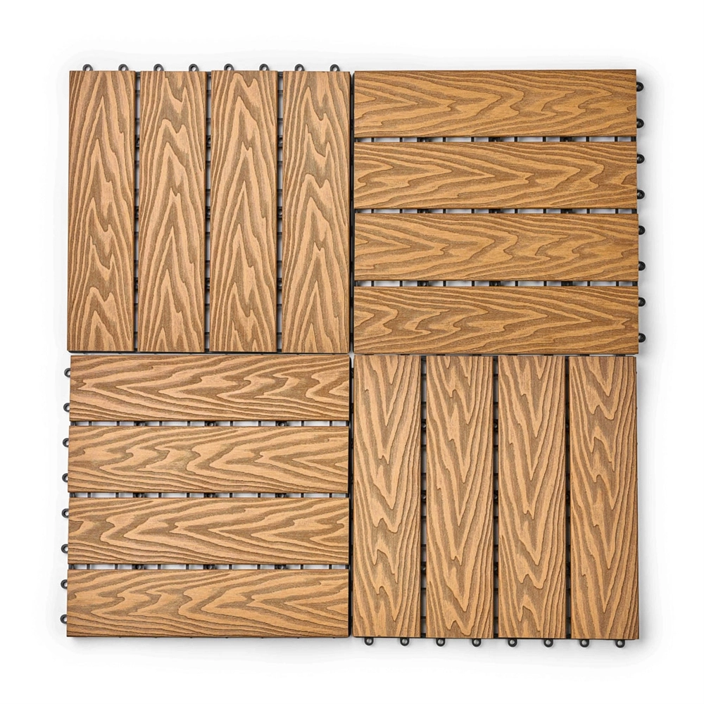Садовая плитка EasyDecking 300х300х21 Дуб (в 1 уп. - 11 шт., 1 м2) LT 33599