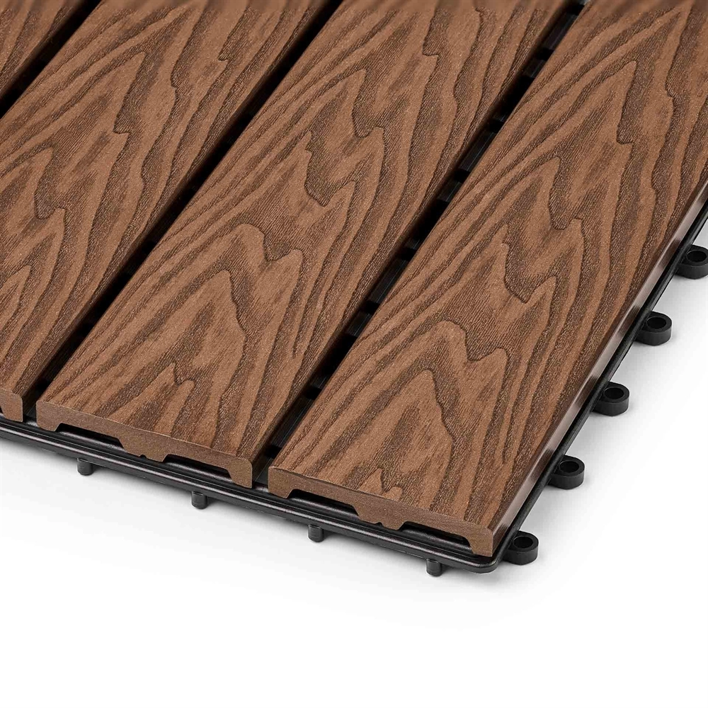 Садовая плитка EasyDecking 300х300х21 Венге (в 1 уп. - 11 шт., 1 м2) LT 33839
