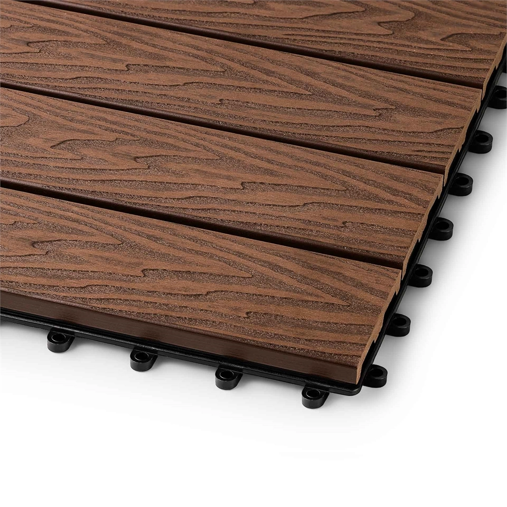 Садовая плитка EasyDecking 300х300х21 Венге (в 1 уп. - 11 шт., 1 м2) LT 33839