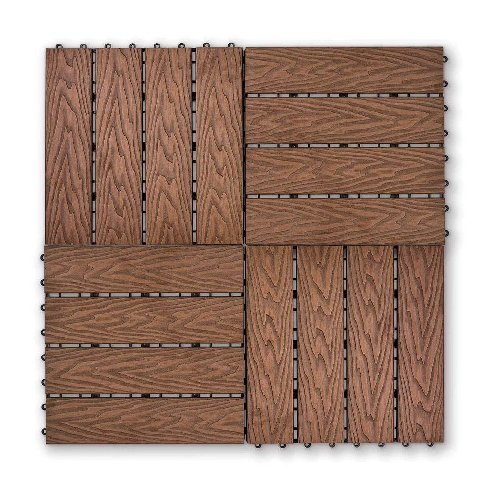 Садовая плитка EasyDecking 300х300х21 Венге (в 1 уп. - 11 шт., 1 м2) LT 33839