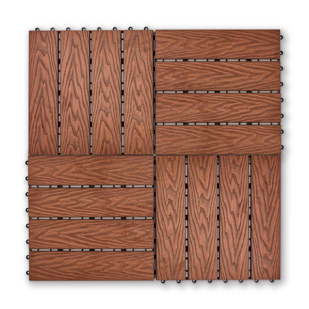 Садовая плитка EasyDecking 300х300х21 Коричневый (в 1 уп. - 11 шт., 1 м2) LT 33840