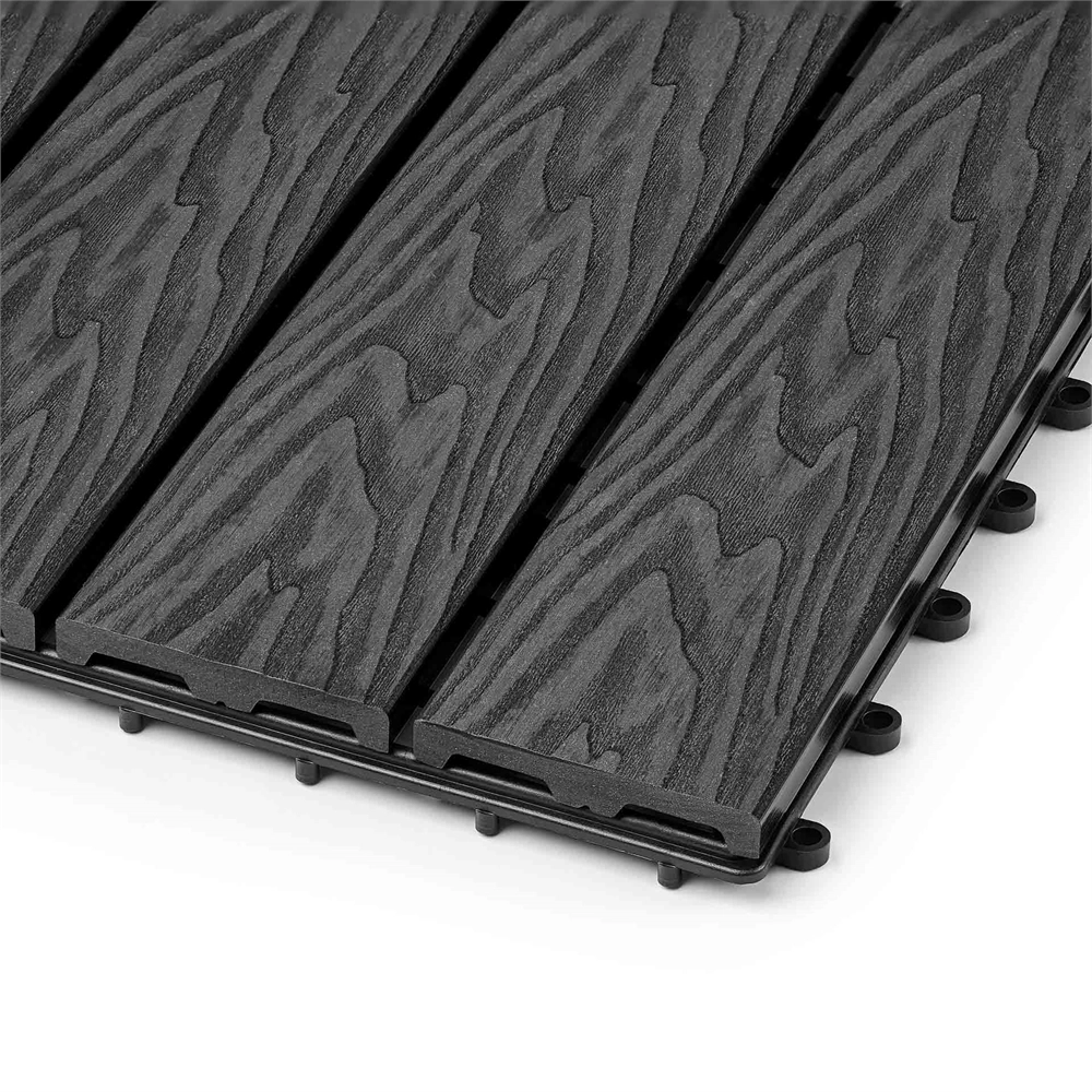 Садовая плитка EasyDecking 300х300х21 Черное дерево (в 1 уп. - 11 шт., 1 м2) LT 33841