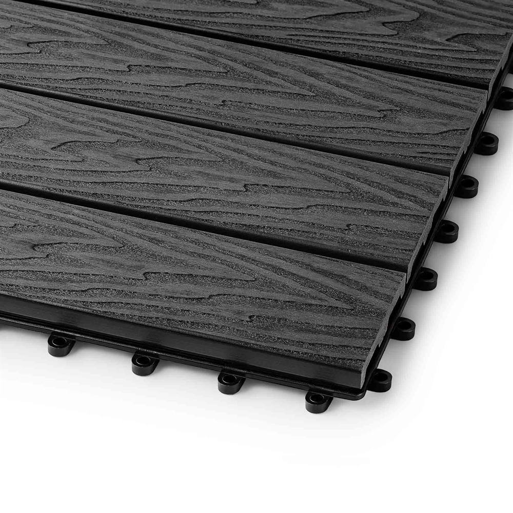 Садовая плитка EasyDecking 300х300х21 Черное дерево (в 1 уп. - 11 шт., 1 м2) LT 33841
