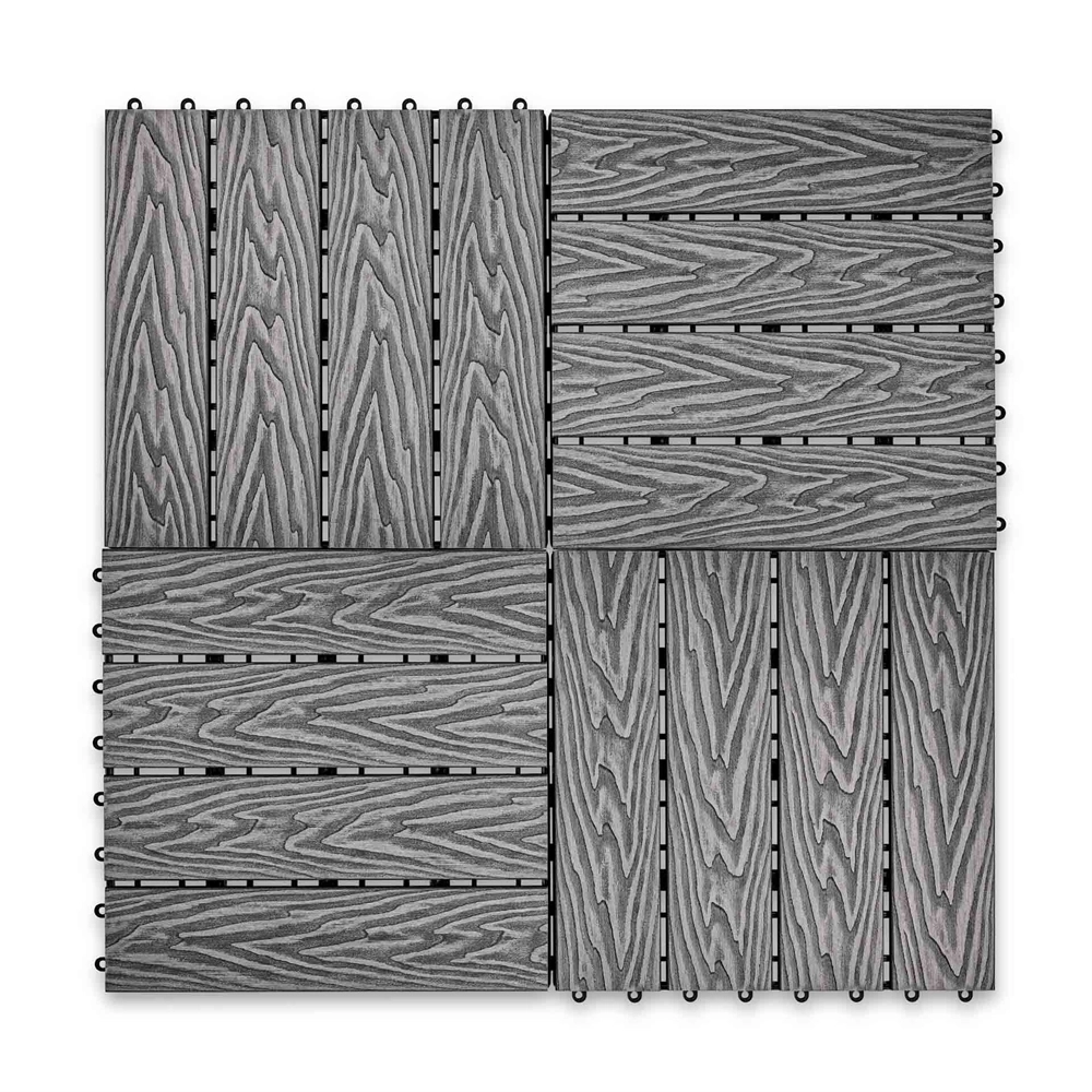 Садовая плитка EasyDecking 300х300х21 Серый (в 1 уп. - 11 шт., 1 м2) LT 33842