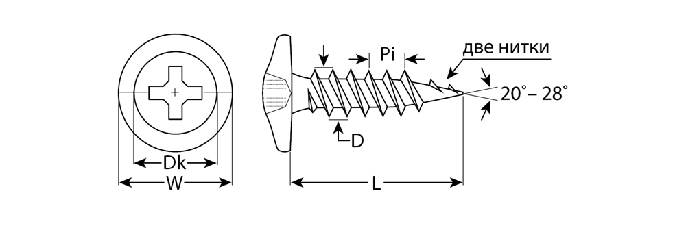 ЗУБР  ПШМ, 51 х 4.2 мм, цинк, 120 шт, саморез c пресс-шайбой (4-300191-42-051) 4-300191-42-051