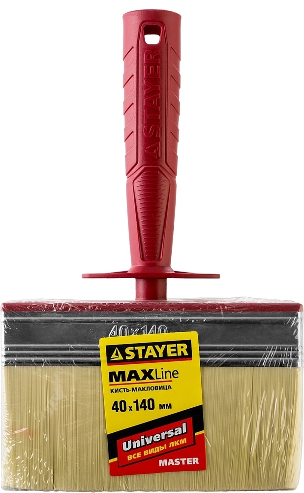STAYER  UNIVERSAL, 4 х 14 см, светлая щетина, пластмассовый корпус, все виды ЛКМ, макловица (01824-14) 01824-14