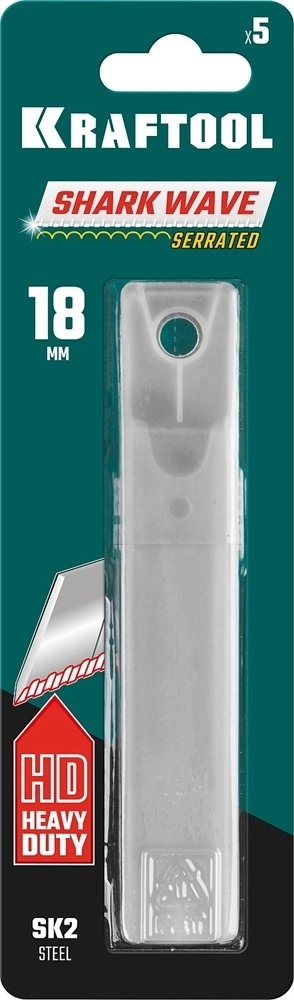 KRAFTOOL  18 мм, 5 шт, сегментированные лезвия (09604-18-S5) 09604-18-S5