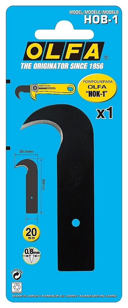 OLFA  39.5 мм, лезвие-крюк для ножа OLFA-HOK-1 (OL-HOB-1) OL-HOB-1