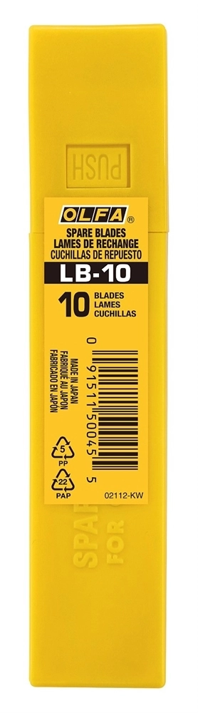 OLFA  18 мм, 10 шт, в боксе, сегментированные лезвия (OL-LB-10) OL-LB-10