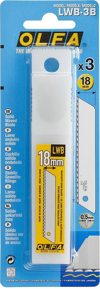 OLFA  18 мм, сегментированные лезвия (OL-LWB-3B) OL-LWB-3B