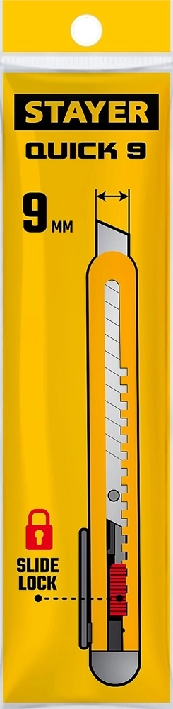STAYER  QUICK-9.9 мм, нож из АБС пластика (0901) 0901_z01