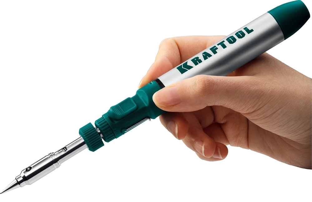 KRAFTOOL  SolderGas, 70 A, 30 - 70 Вт, 1300°С, горелка, фен, набор 3 в 1, газовый паяльник (55504-H3) 55504-H3