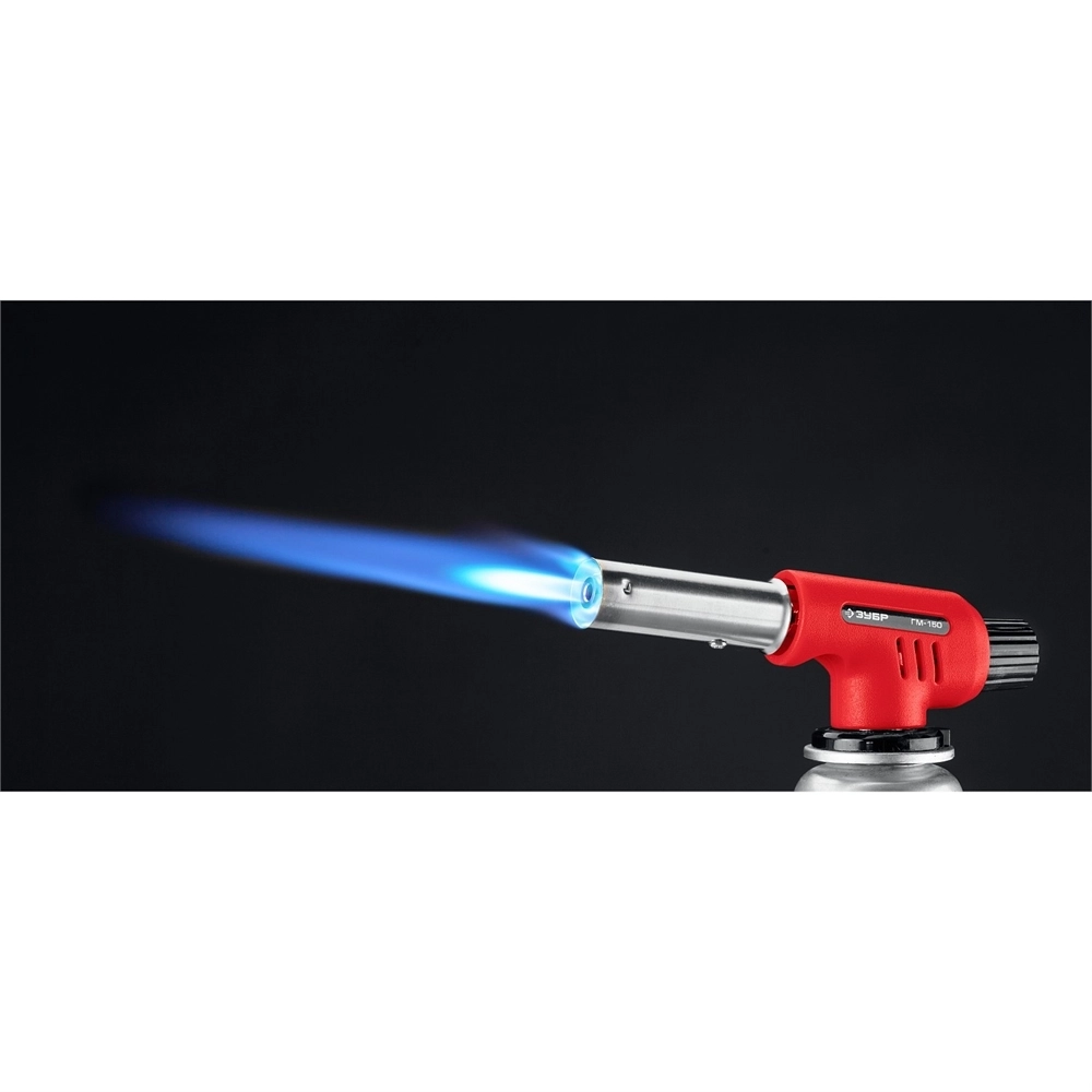 ЗУБР  ГМ-150, 1300°C, газовая горелка с пьезоподжигом на баллон с цанговым соединением (55554) 55554
