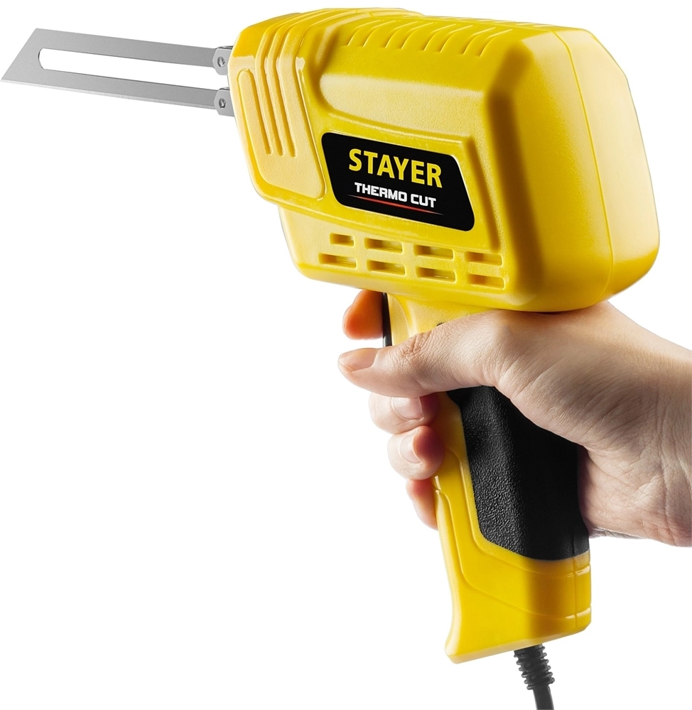 STAYER  Thermo cut, 150 Вт, в наборе: 2 ножа, быстрый рез пенопласта + пластика, прибор для терморезки (45255-H2) 45255-H2