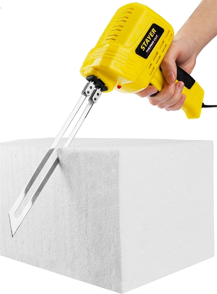 STAYER  Thermo cut, 150 Вт, в наборе: 2 ножа, быстрый рез пенопласта + пластика, прибор для терморезки (45255-H2) 45255-H2
