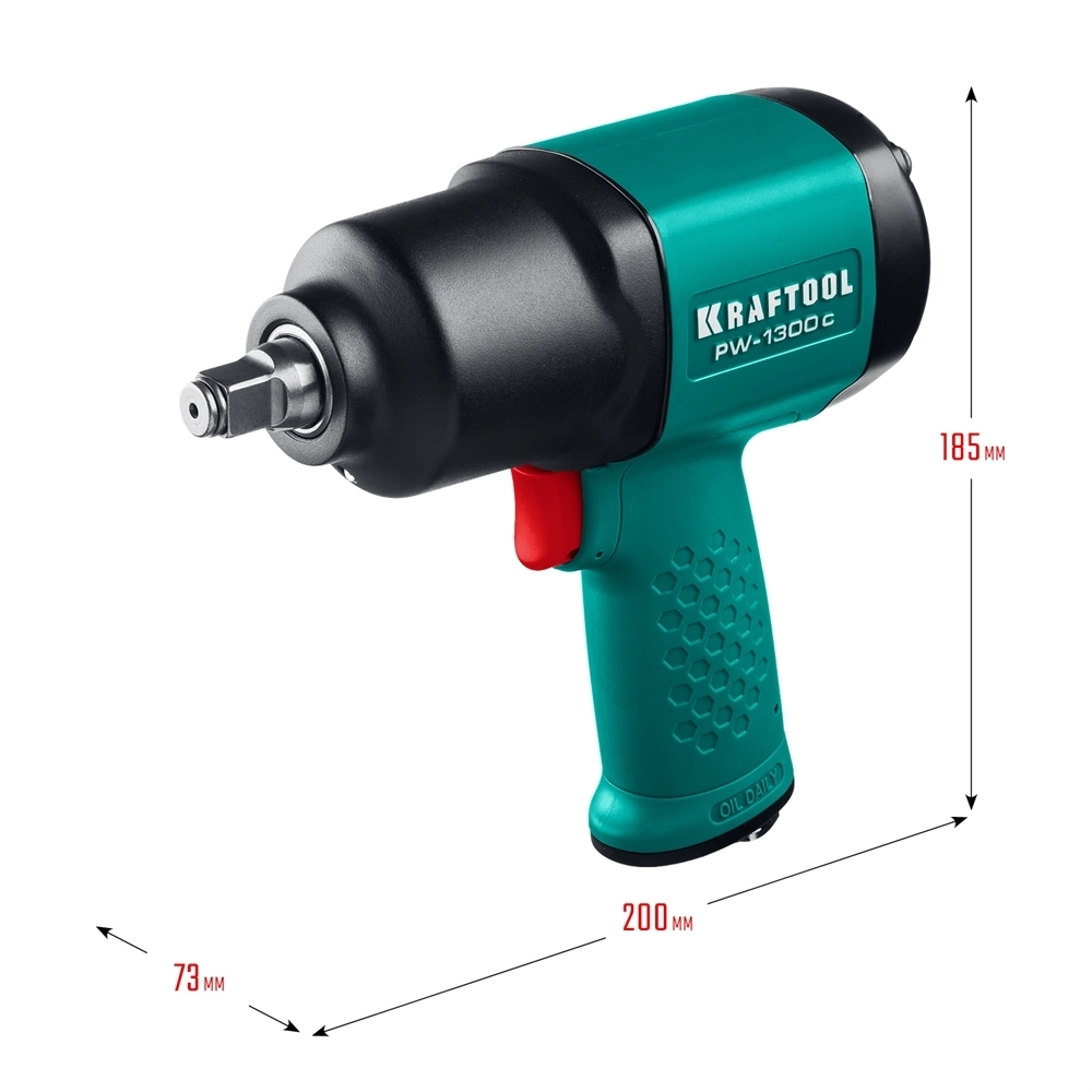 KRAFTOOL  PW-1300c, 1/2″, 1300 Н·м, ударный пневматический гайковерт (64205) 64205