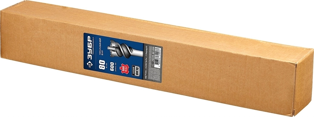 ЗУБР  80 х 500/600 мм, SDS-max проломной бур, Профессионал (29330-80-600) 29330-80-600