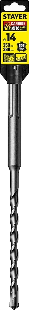 STAYER  Hercules-4Х, 14 x 250/380 мм, SDS-max бур, Professional (29370-250-14) 29370-250-14