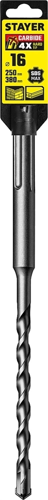 STAYER  Hercules-4Х, 16 x 250/380 мм, SDS-max бур, Professional (29370-250-16) 29370-250-16