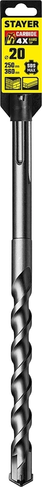 STAYER  Hercules-4Х, 20 x 250/360 мм, SDS-max бур, Professional (29370-250-20) 29370-250-20