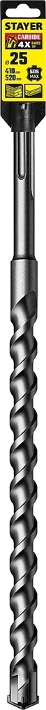 STAYER  Hercules-4Х, 25 x 410/520 мм, SDS-max бур, Professional (29370-410-25) 29370-410-25