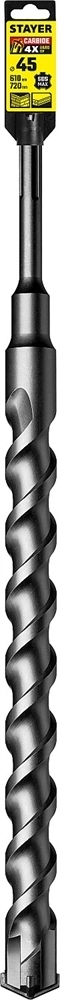 STAYER  Hercules-4Х, 45 x 610/720 мм, SDS-max бур, Professional (29370-610-45) 29370-610-45