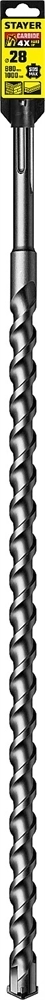 STAYER  Hercules-4Х, 28 x 880/1000 мм, SDS-max бур, Professional (29370-880-28) 29370-880-28