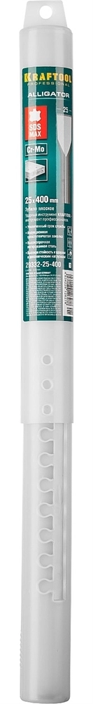 KRAFTOOL  Alligator, 25 х 400 мм, SDS-max, плоское зубило (29332-25-400) 29332-25-400_z01