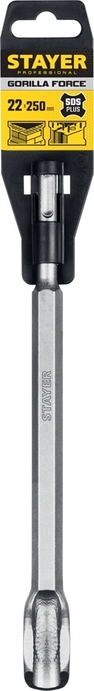 STAYER  Gorilla Force, 22 х 250 мм, SDS-Plus, зубило-штробер, Professional (29351-00-250) 29357-22-250_z02