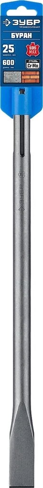 ЗУБР  Буран, 25 x 600 мм, SDS-max, плоское зубило, Профессионал (29382-25-600) 29382-25-600_z01