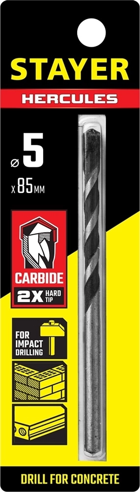 STAYER  Hercules, 5 x 85 мм, cверло по бетону, Professional (2915-085-05) 2915-085-05_z01