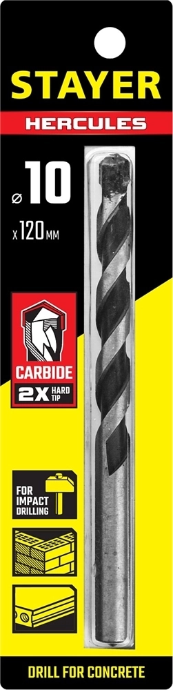 STAYER  Hercules, 10 x 120 мм, cверло по бетону, Professional (2915-120-10) 2915-120-10_z01