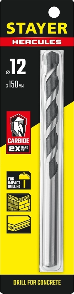 STAYER  Hercules, 12 x 150 мм, cверло по бетону, Professional (2915-150-12) 2915-150-12_z01