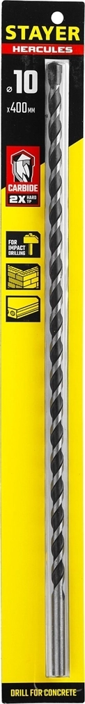 STAYER  Hercules, 10 x 400 мм, cверло по бетону, Professional (2915-400-10) 2915-400-10_z01