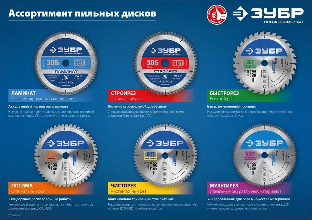 ЗУБР  Чисторез, 230 x 30 мм, 48Т, пильный диск по дереву, Профессионал (36905-230-30-48) 36905-230-30-48