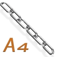 Цепь сварная длиннозвенная А4 2X22 Kvs 108800