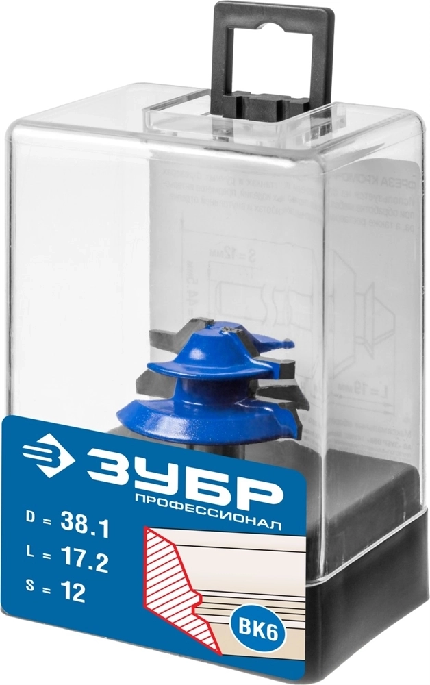 ЗУБР  38.1 x 14 мм, фреза кромочная для углового сращивания, Профессионал (28724-38.1) 28724-38.1