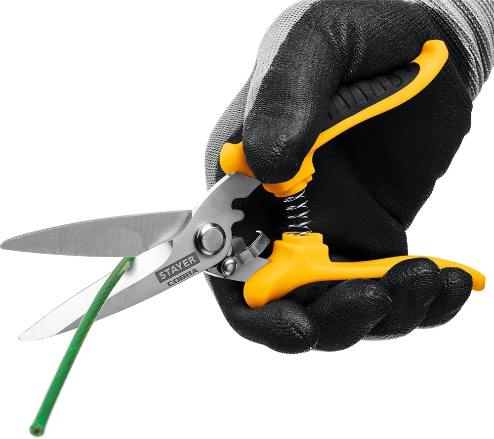 STAYER  COBRA, 200 мм, Универсальные технические ножницы, Professional (23227) 23227
