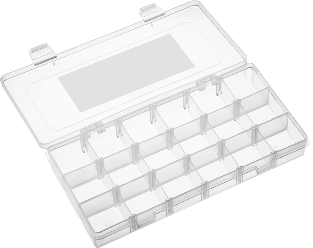 STAYER  HANDY-9, 230 x 120 x 35 мм, (9″), пластиковый органайзер с 18 ячейками (38051-09) 38051-09_z01