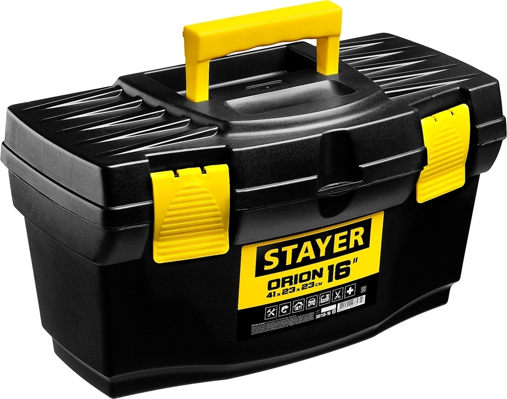 STAYER  ORION-16, 410 x 230 x 230 мм, (16″), пластиковый ящик для инструментов (38110-16) 38110-16_z03