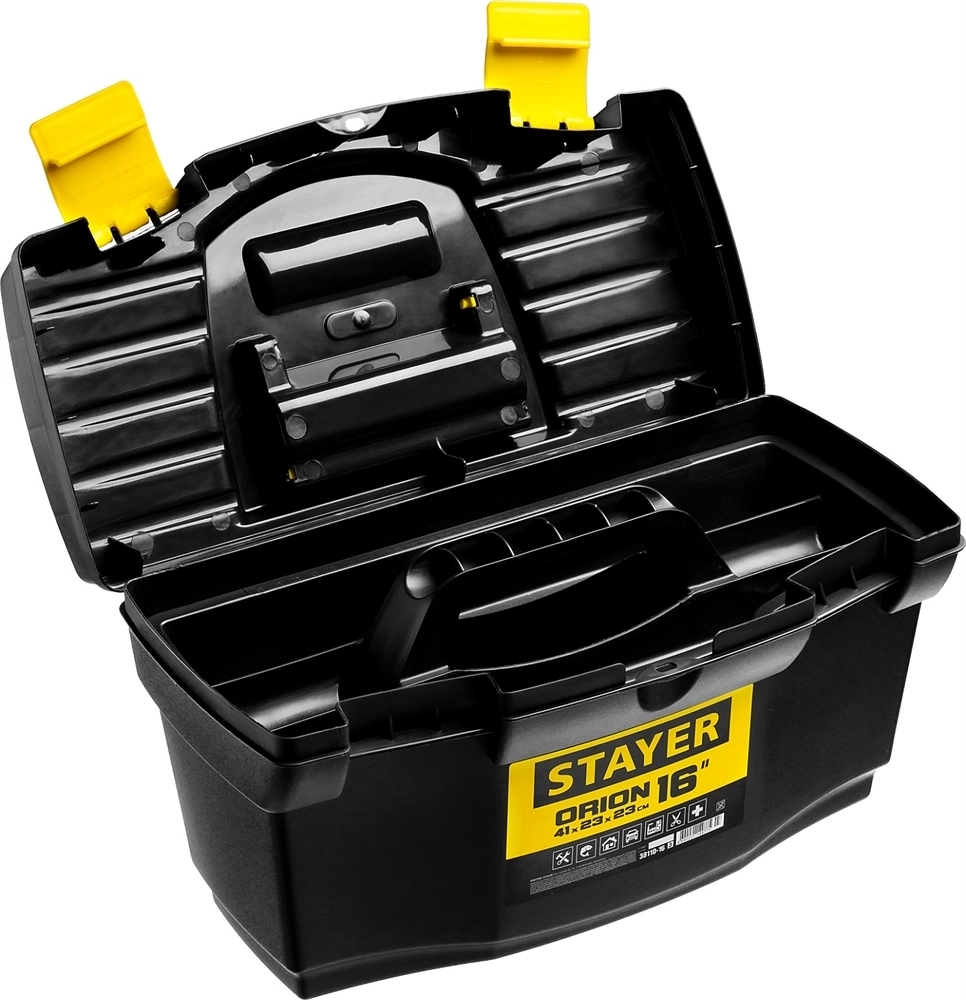 STAYER  ORION-16, 410 x 230 x 230 мм, (16″), пластиковый ящик для инструментов (38110-16) 38110-16_z03