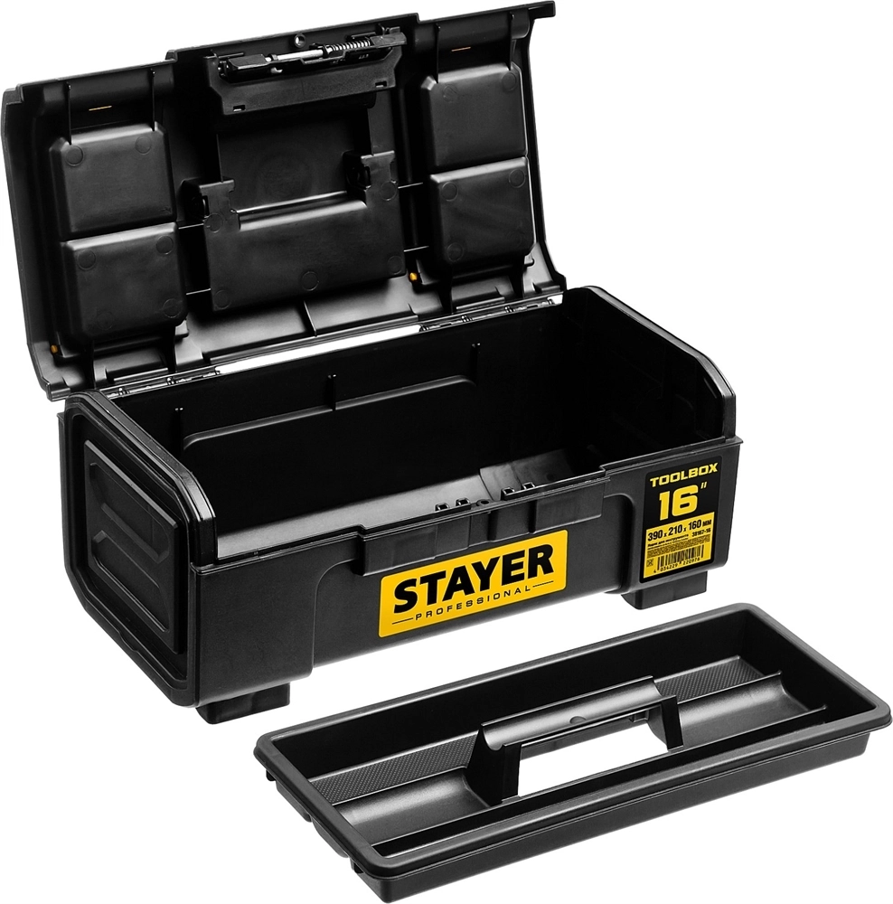 STAYER  TOOLBOX-16, 390 х 210 х 160, пластиковый ящик для инструментов, Professional (38167-16) 38167-16
